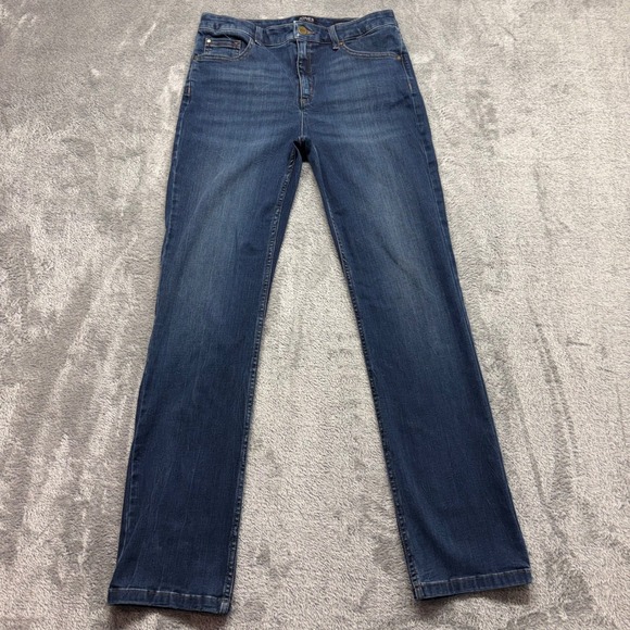 Jones New York Denim - Jones New York Lexington Straight Jeans Womens 29x30 Blue Excellent Dark Wash